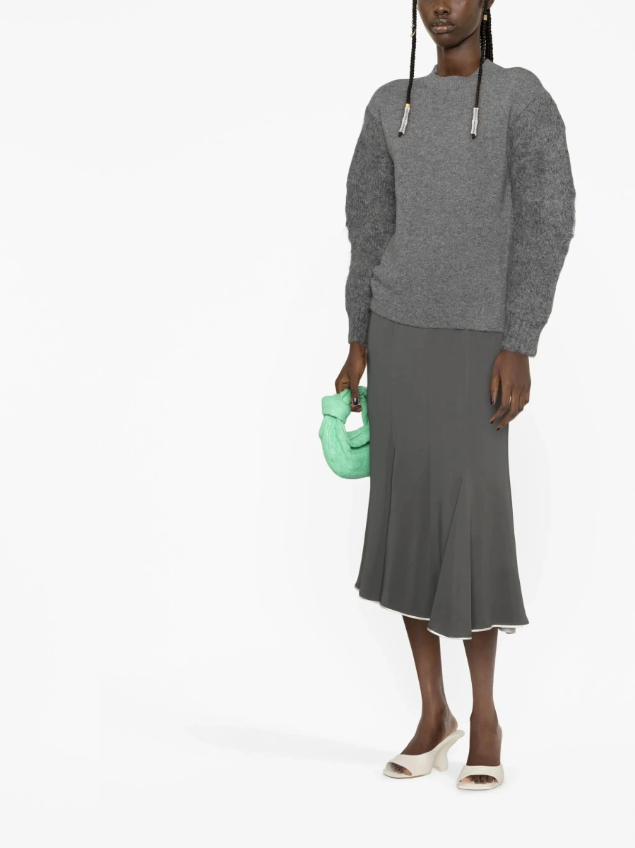 Pulover tricotat Jil Sander gri - Img 3