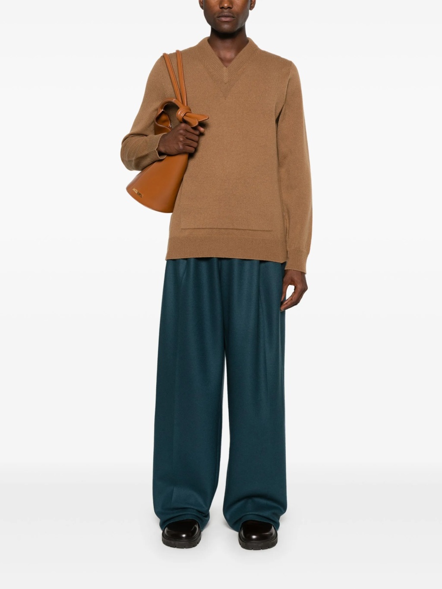 Pulover tricotat Jil Sander maro - Img 2