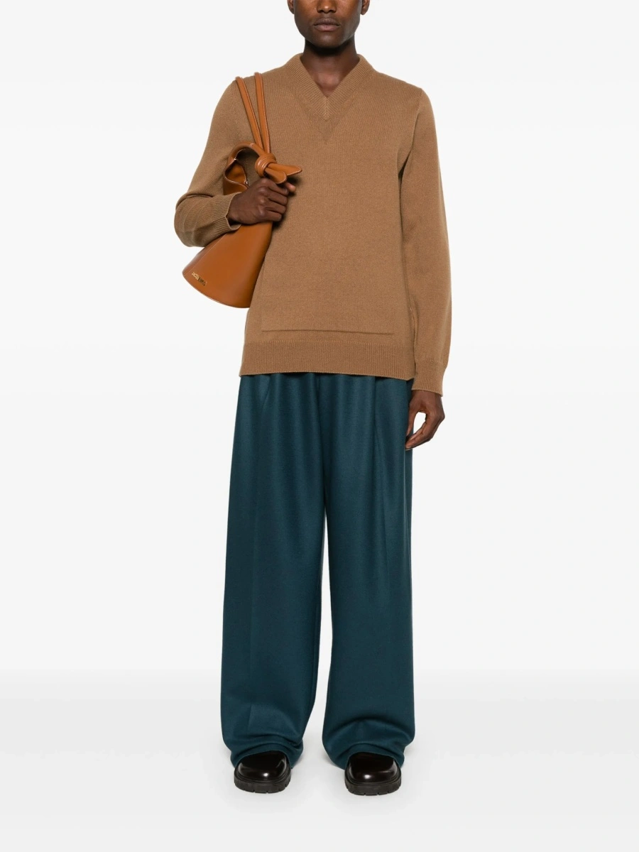 Pulover tricotat Jil Sander maro - Img 2