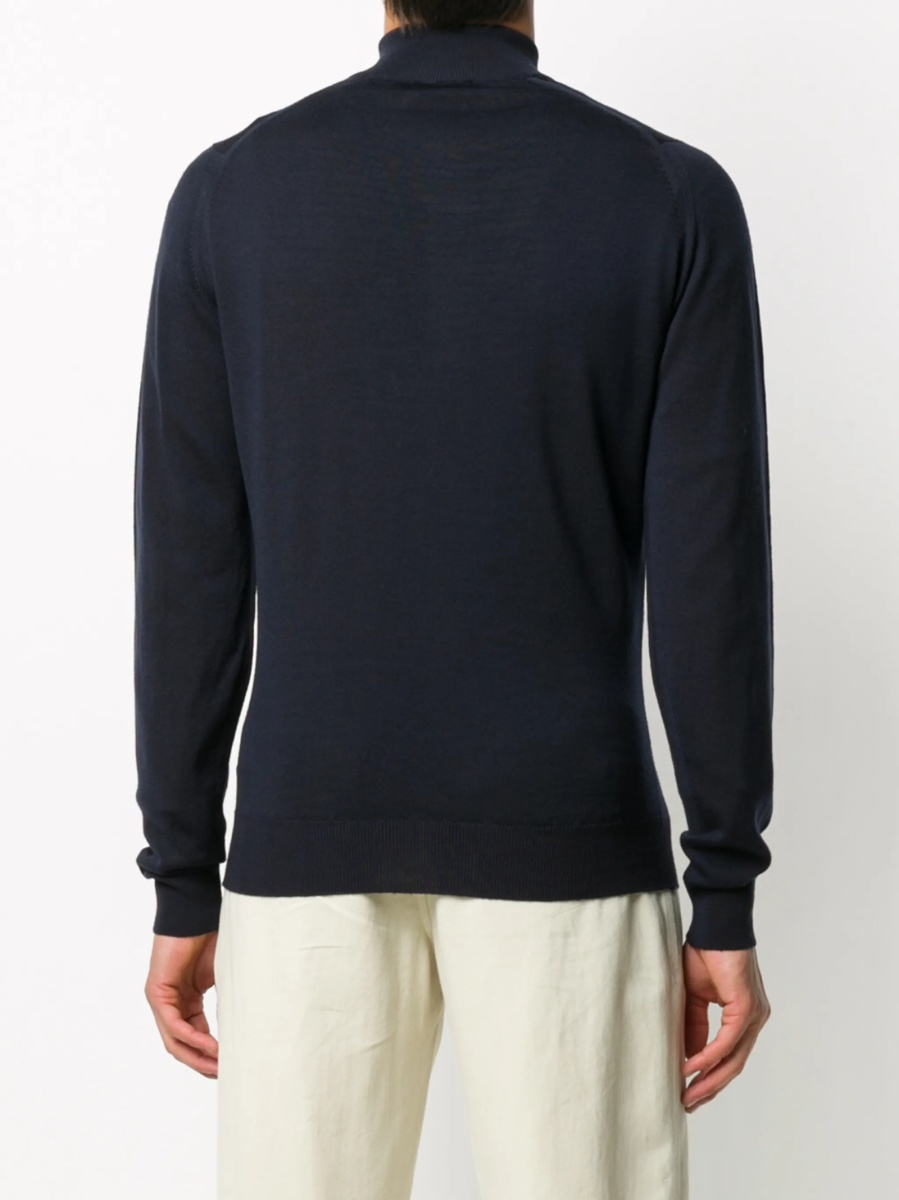 Pulover tricotat John Smedley albastru - Img 4