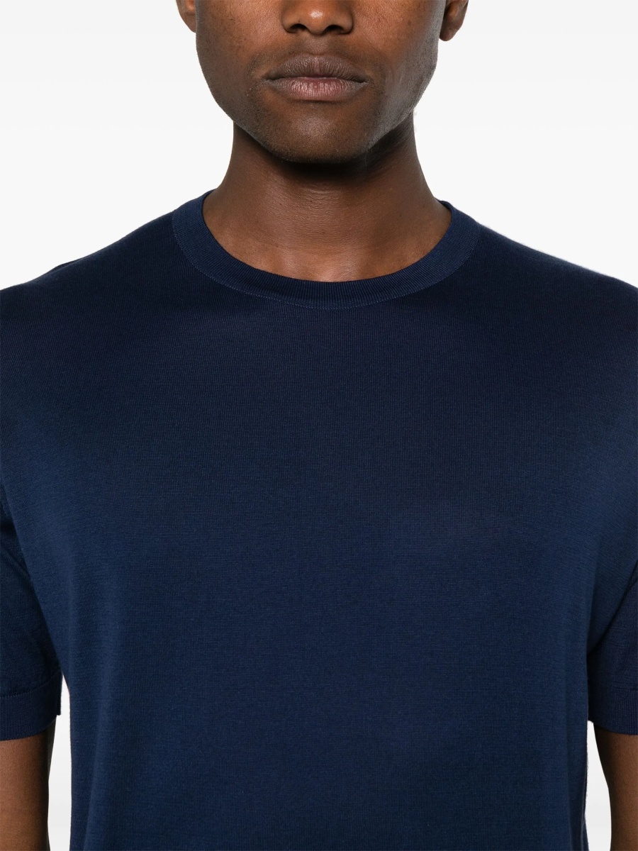 Pulover tricotat John Smedley albastru - Img 5