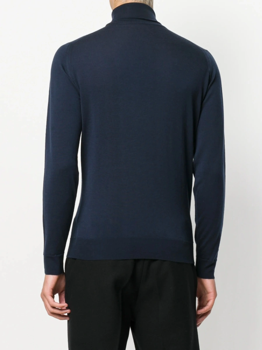 Pulover tricotat John Smedley albastru - Img 7