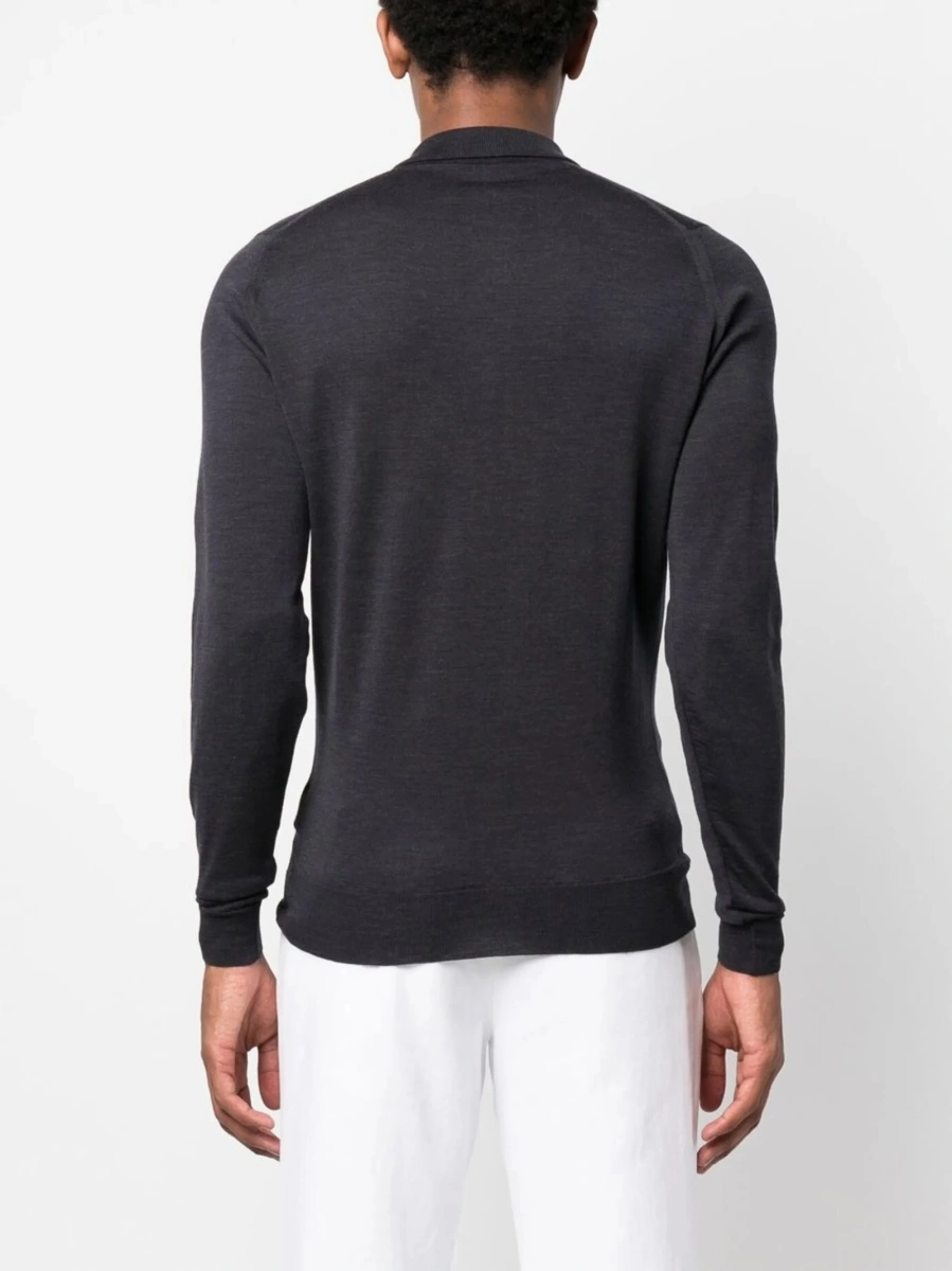 Pulover tricotat John Smedley gri - Img 4