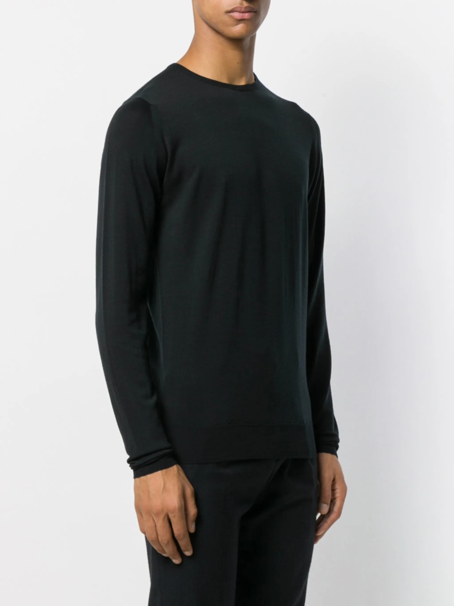 Pulover tricotat John Smedley negru - Img 3