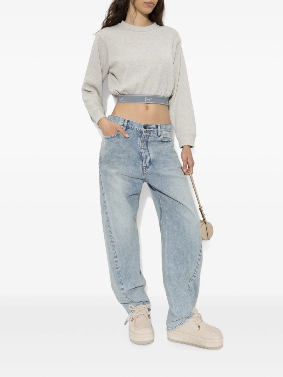 Pulover tricotat Kenzo gri - Img 2