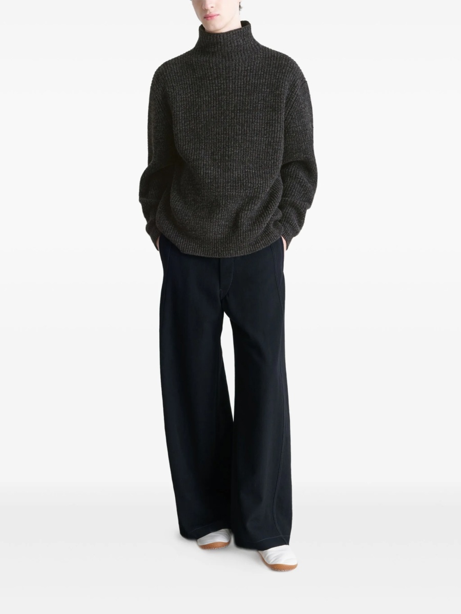 Pulover tricotat LEMAIRE negru - Img 2