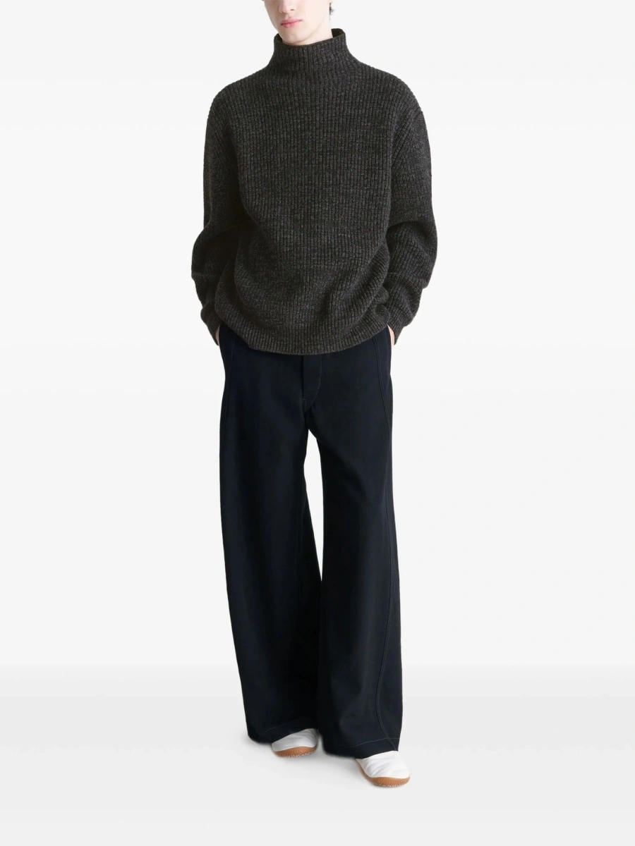 Pulover tricotat LEMAIRE negru - Img 2