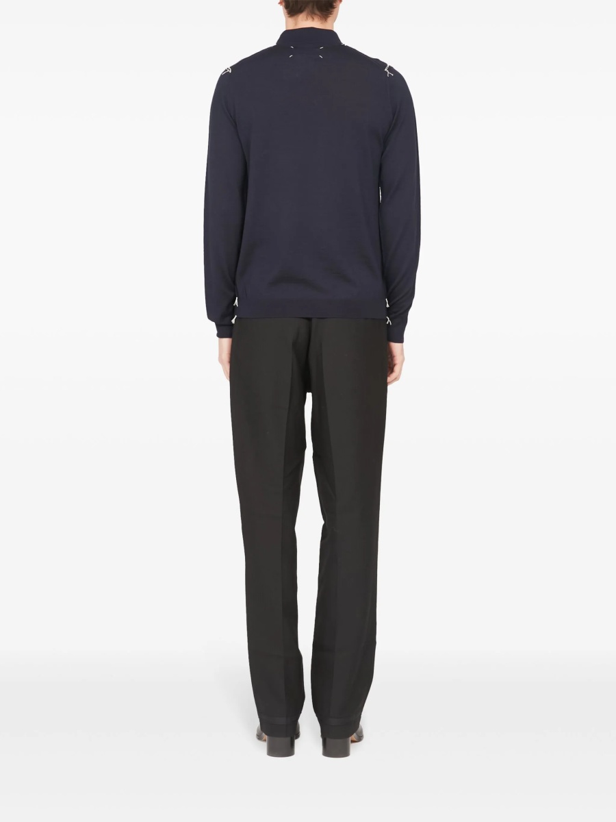 Pulover tricotat Maison Margiela albastru - Img 4