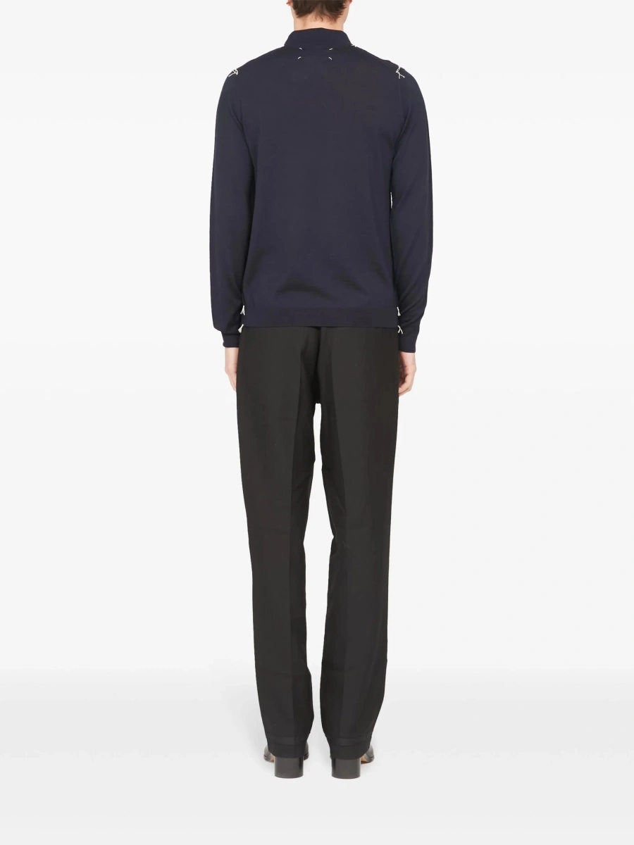 Pulover tricotat Maison Margiela albastru - Img 4