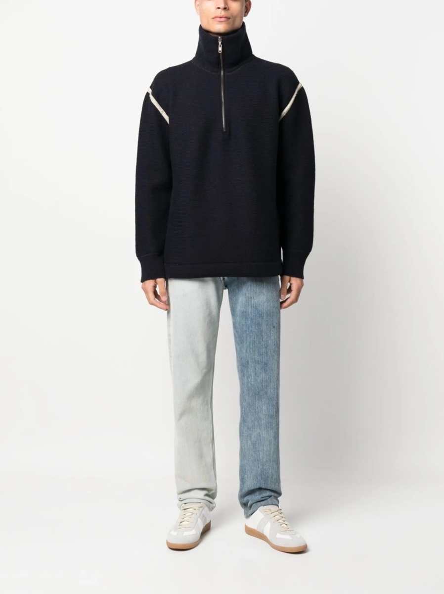 Pulover tricotat Maison Margiela albastru - Img 2