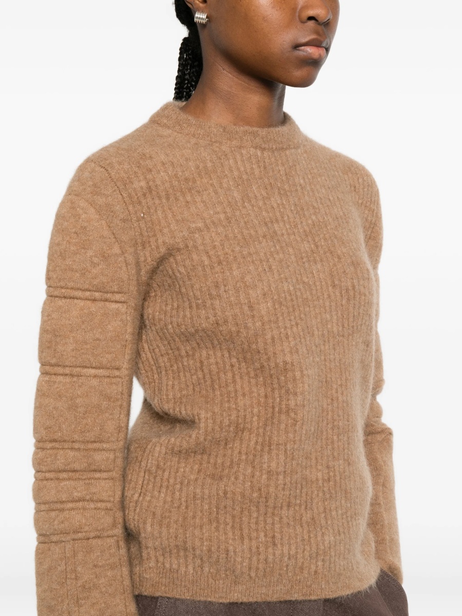 Pulover tricotat Max Mara neutru din lana si poliamida - Img 5