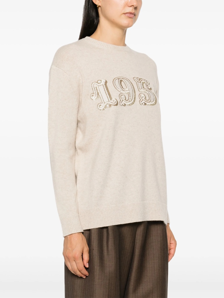 Pulover tricotat Max Mara neutru - Img 3