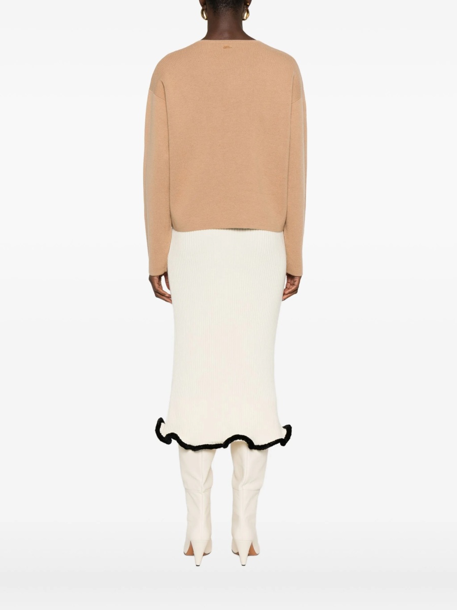 Pulover tricotat Max Mara neutru - Img 4