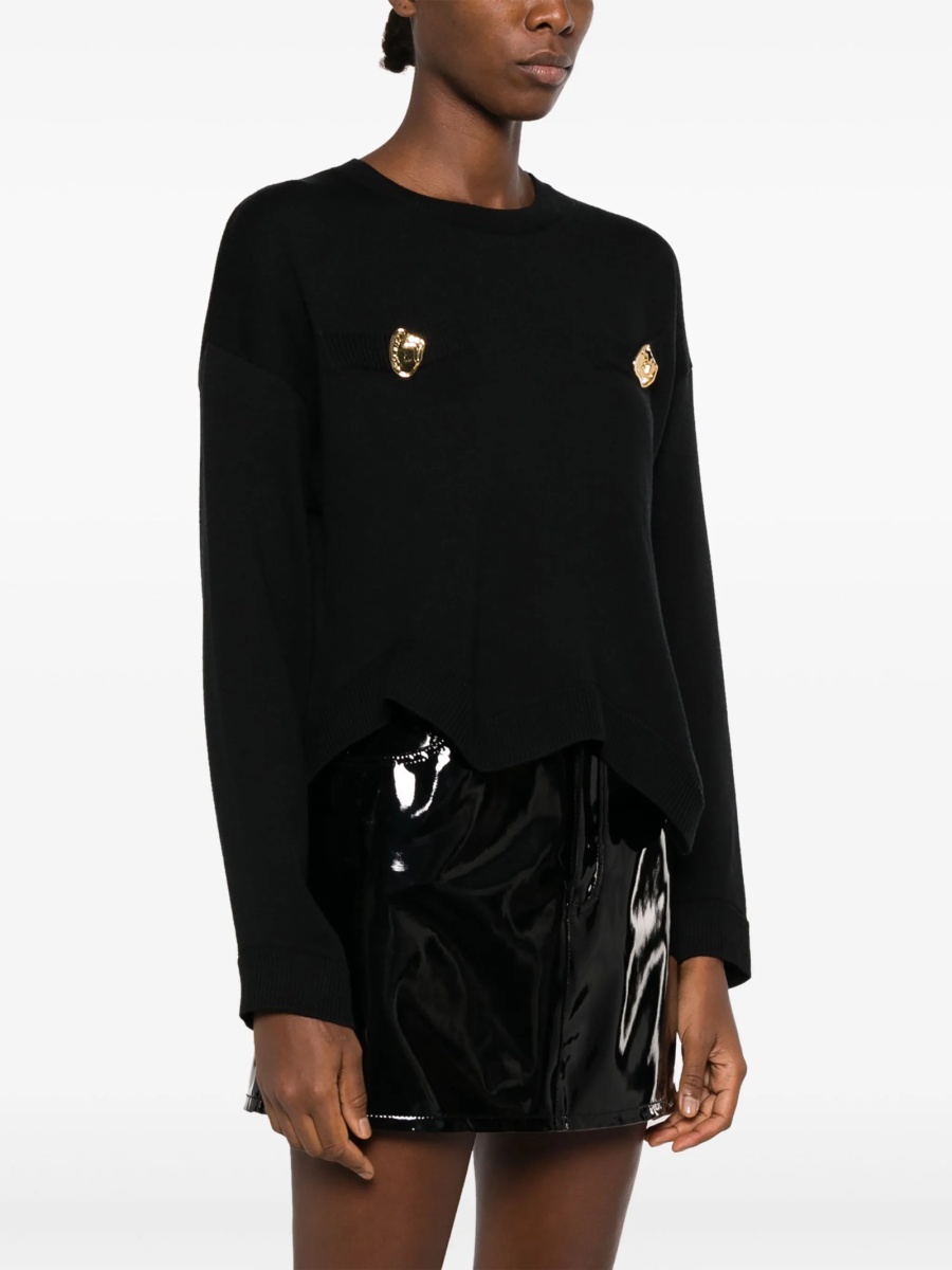 Pulover tricotat Moschino negru - Img 3