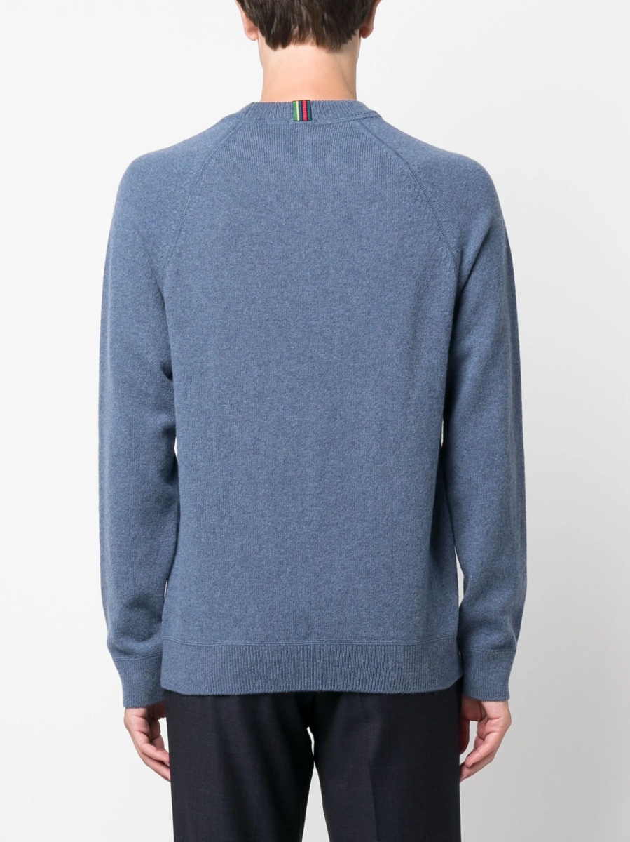 Pulover tricotat Paul Smith albastru - Img 4