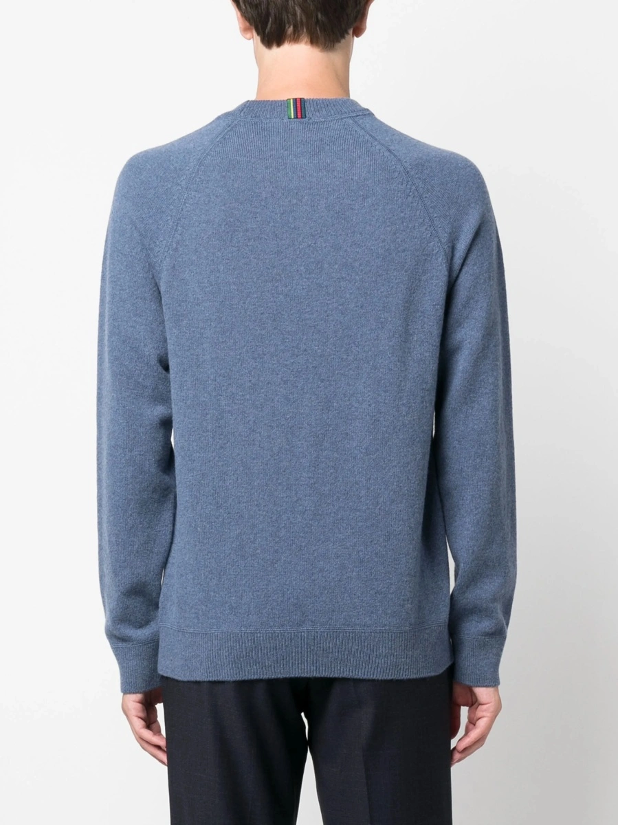 Pulover tricotat Paul Smith albastru - Img 4