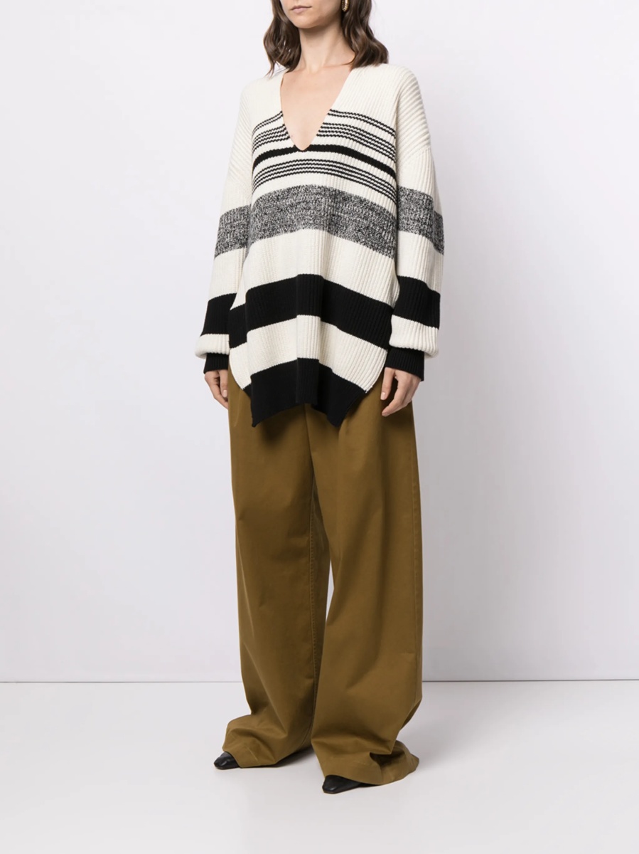 Pulover tricotat PROENZA SCHOULER WHITE LABEL alb - Img 3