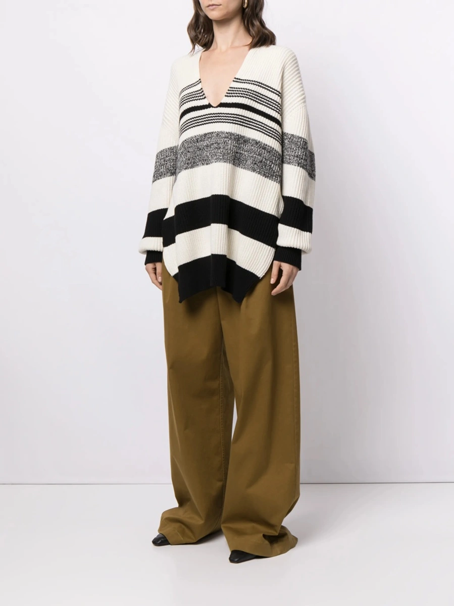 Pulover tricotat PROENZA SCHOULER WHITE LABEL alb - Img 3