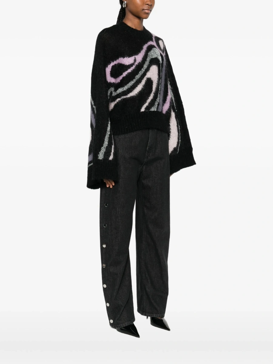 Pulover tricotat PUCCI negru - Img 3
