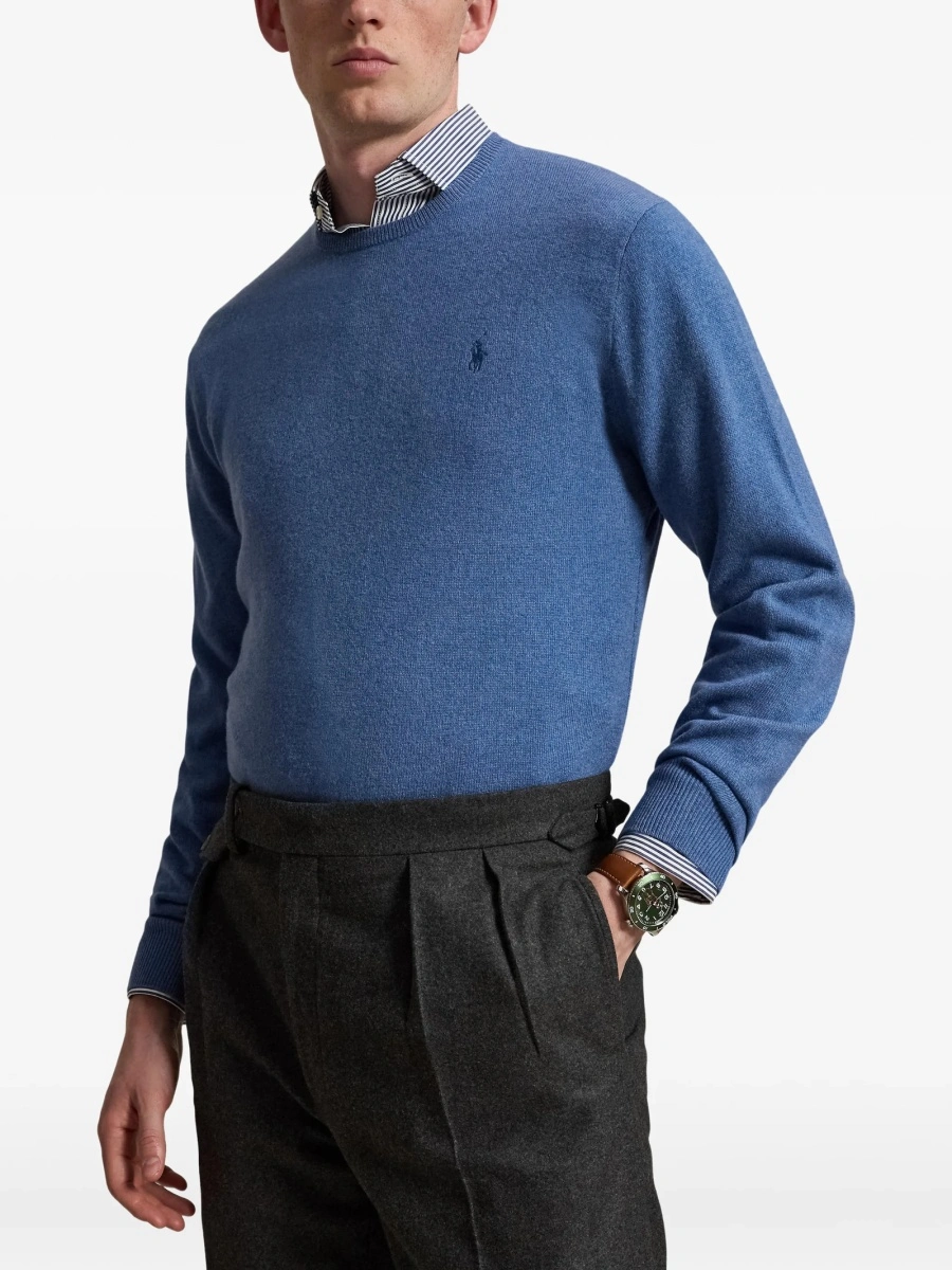 Pulover tricotat Ralph Lauren albastru - Img 3