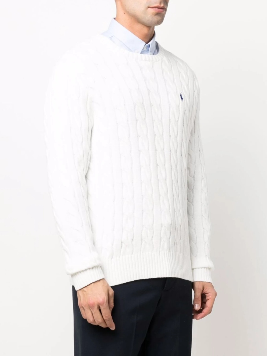 Pulover tricotat Ralph Lauren alb - Img 3