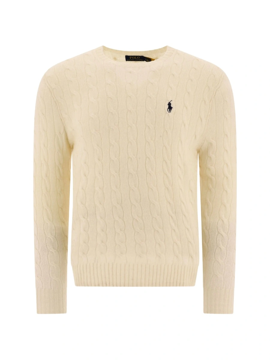 Pulover tricotat Ralph Lauren neutru - Img 9