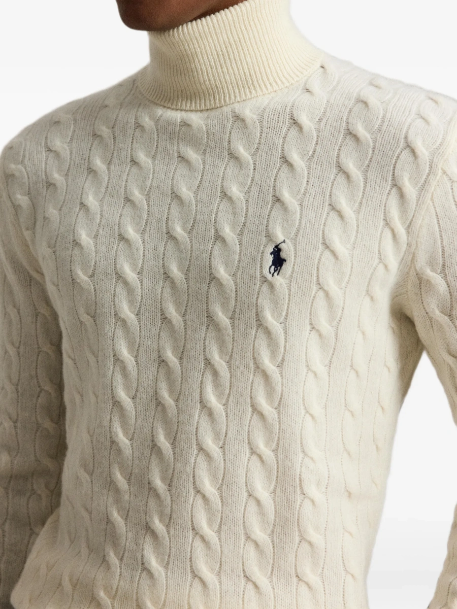 Pulover tricotat Ralph Lauren neutru - Img 5