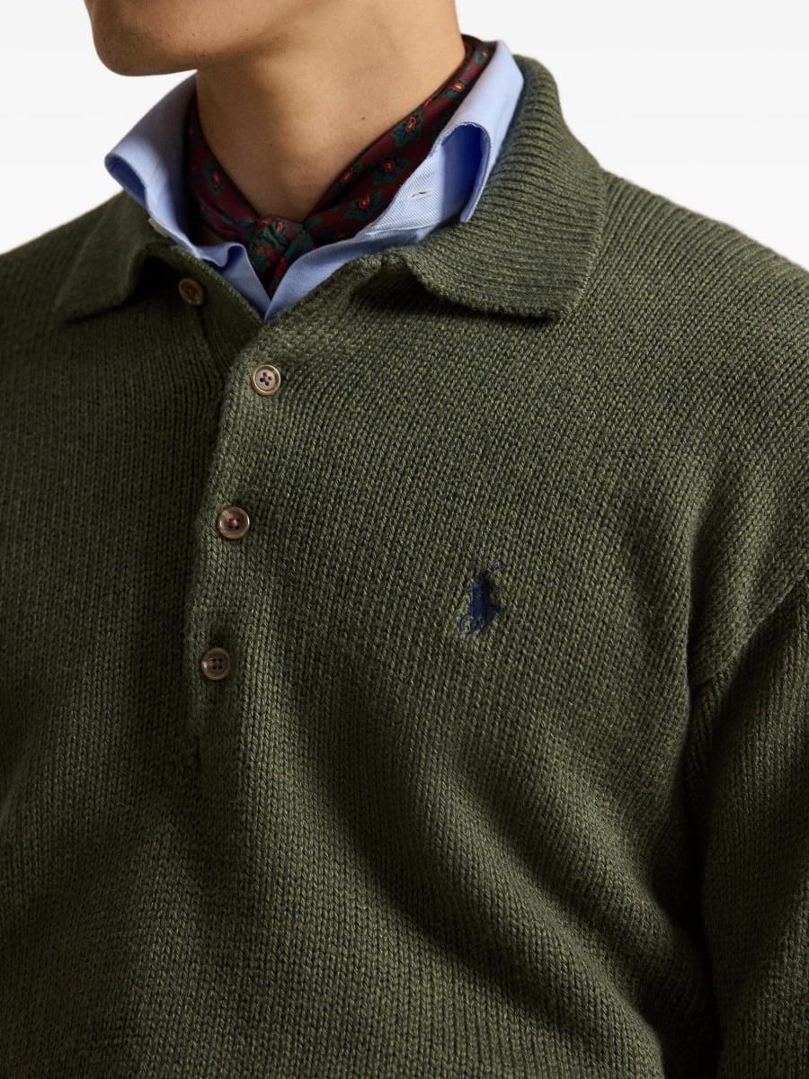 Pulover tricotat Ralph Lauren verde - Img 5