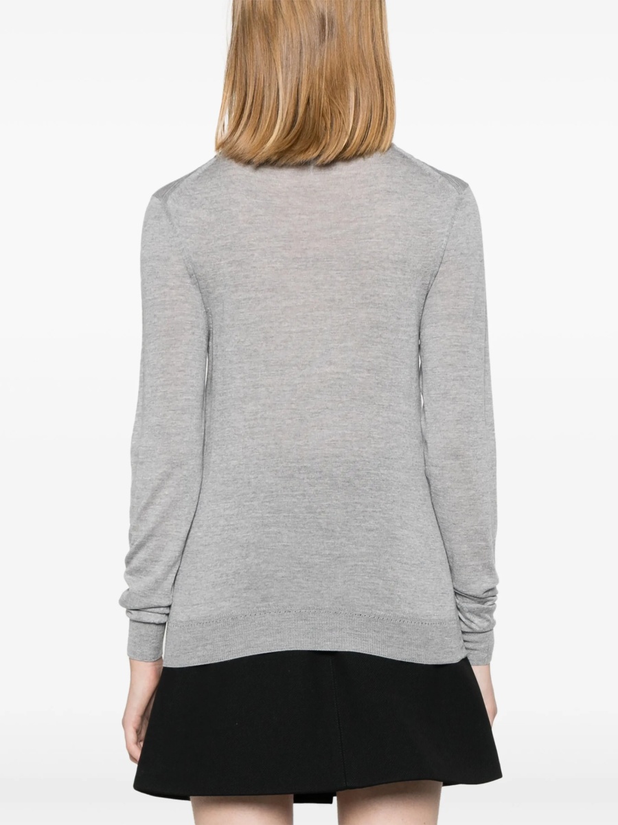 Pulover tricotat Saint Laurent gri - Img 4