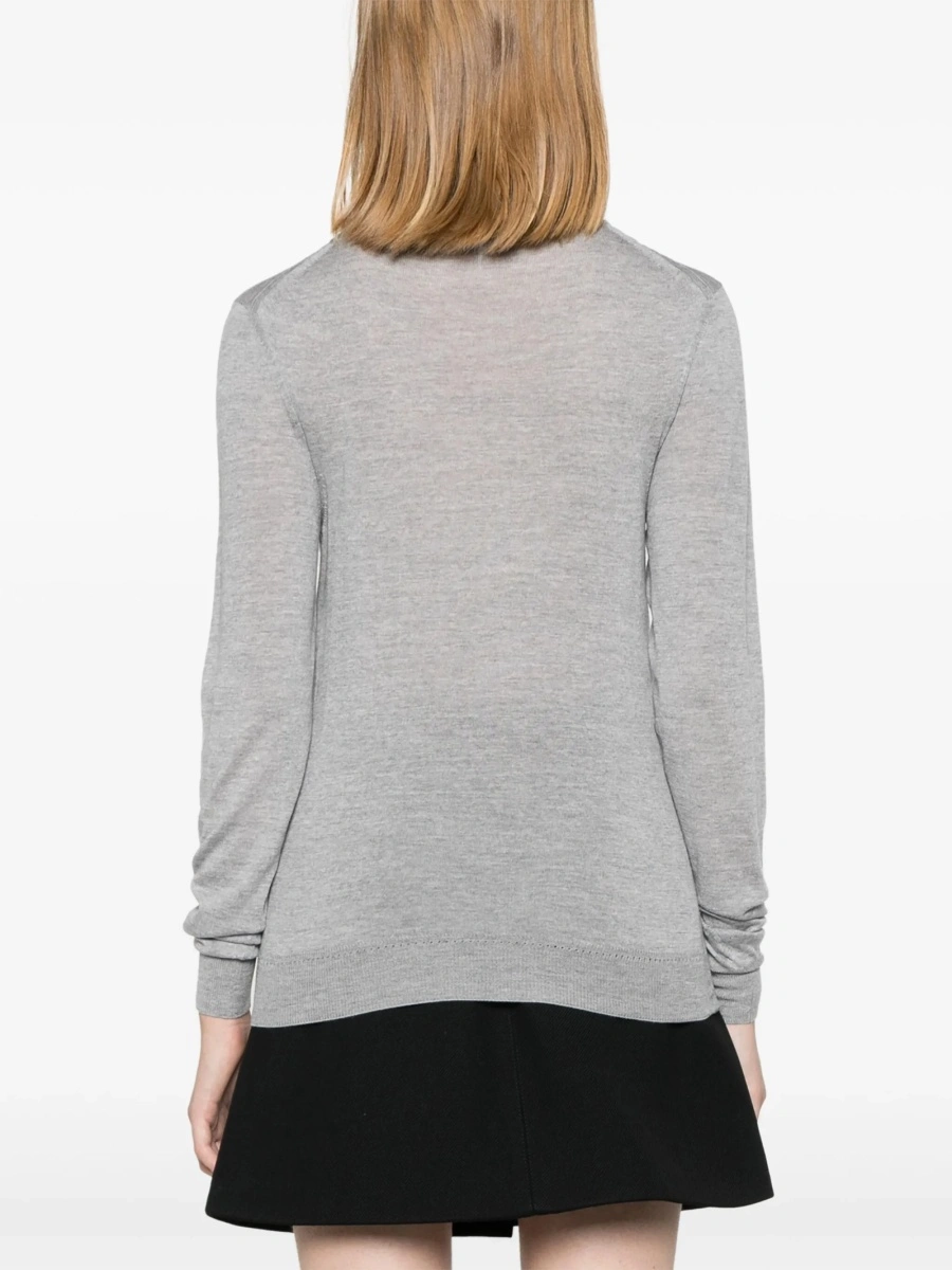 Pulover tricotat Saint Laurent gri - Img 4
