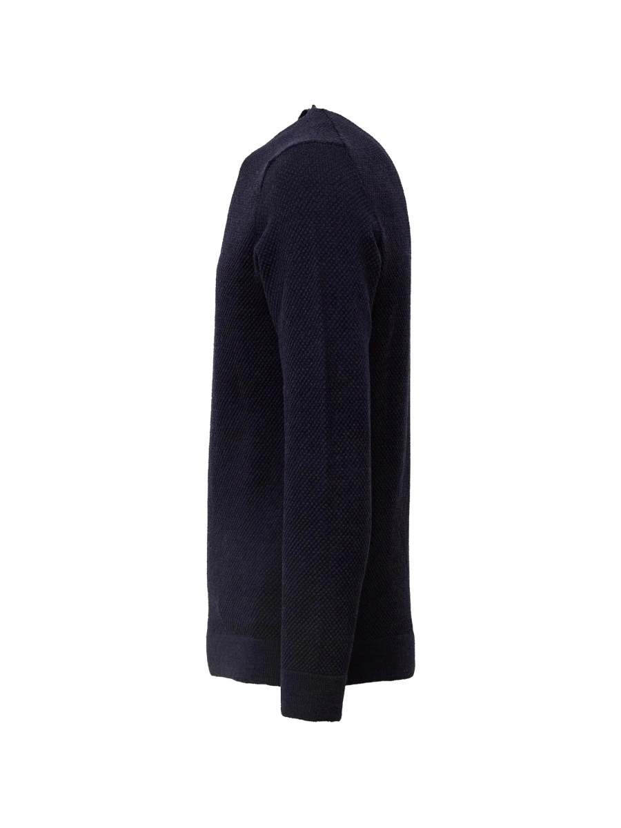 Pulover tricotat SLOWEAR ZANONE albastru - Img 3