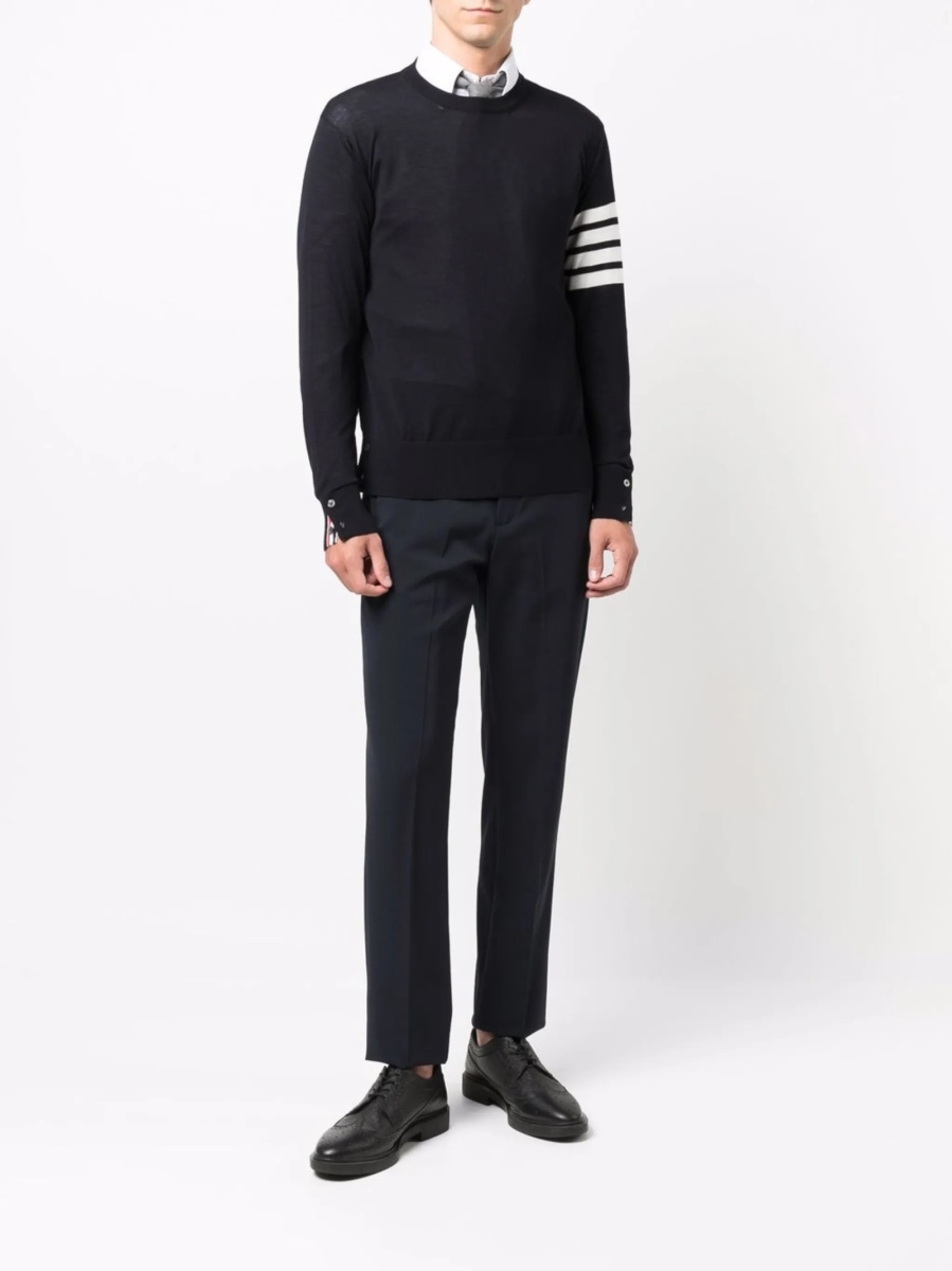 Pulover tricotat Thom Browne albastru - Img 2