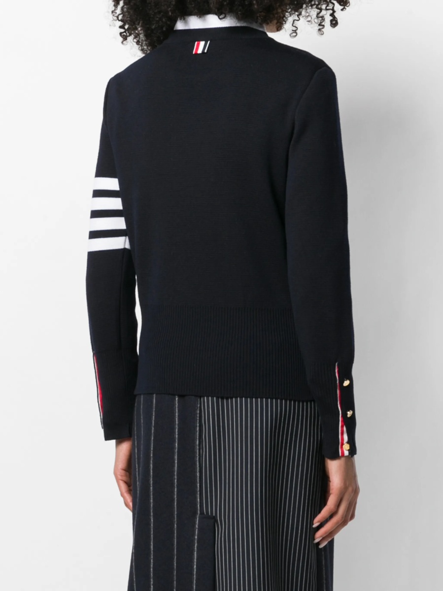 Pulover tricotat Thom Browne albastru - Img 4