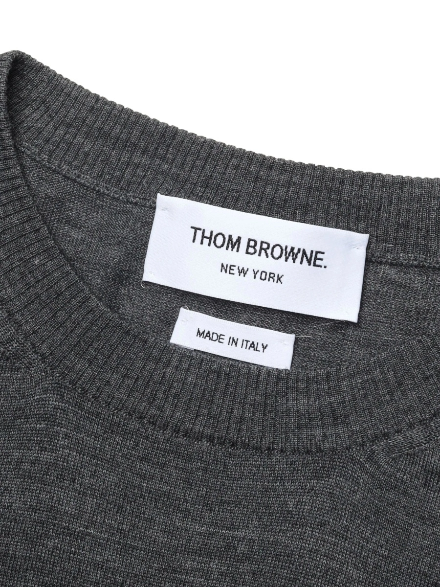 Pulover tricotat Thom Browne gri - Img 3
