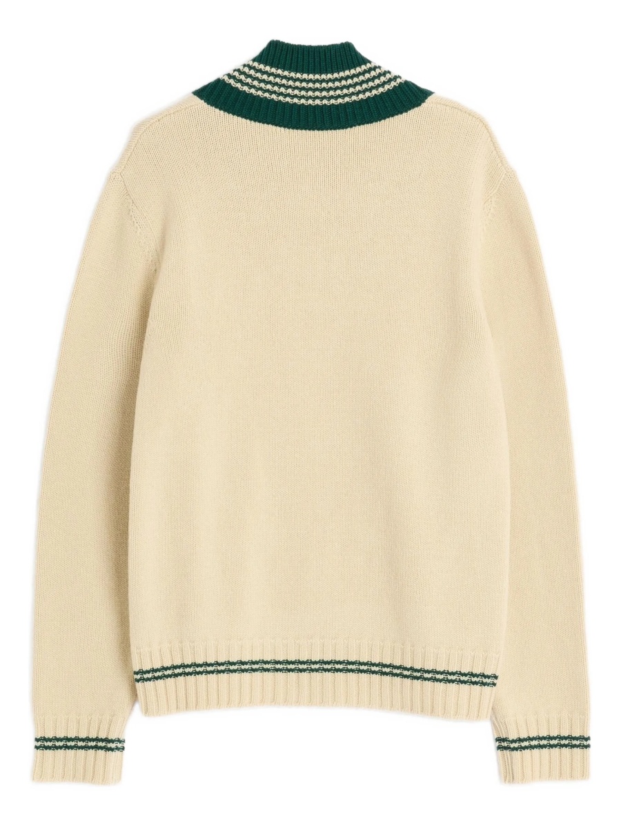 Pulover tricotat Valentino Garavani neutru - Img 2