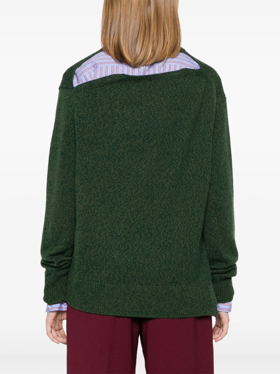 Pulover tricotat Victoria Beckham verde - Img 4