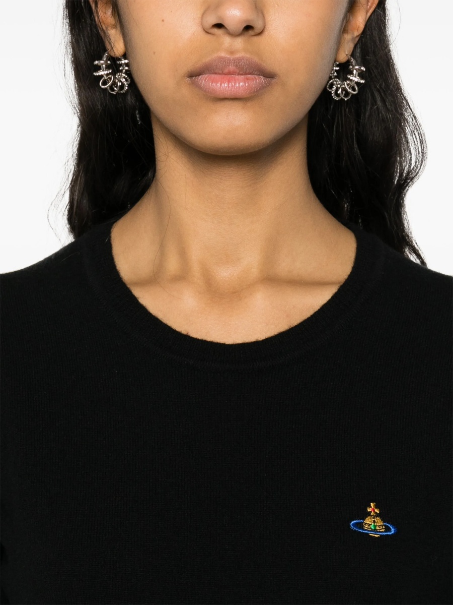 Pulover tricotat Vivienne Westwood negru - Img 5