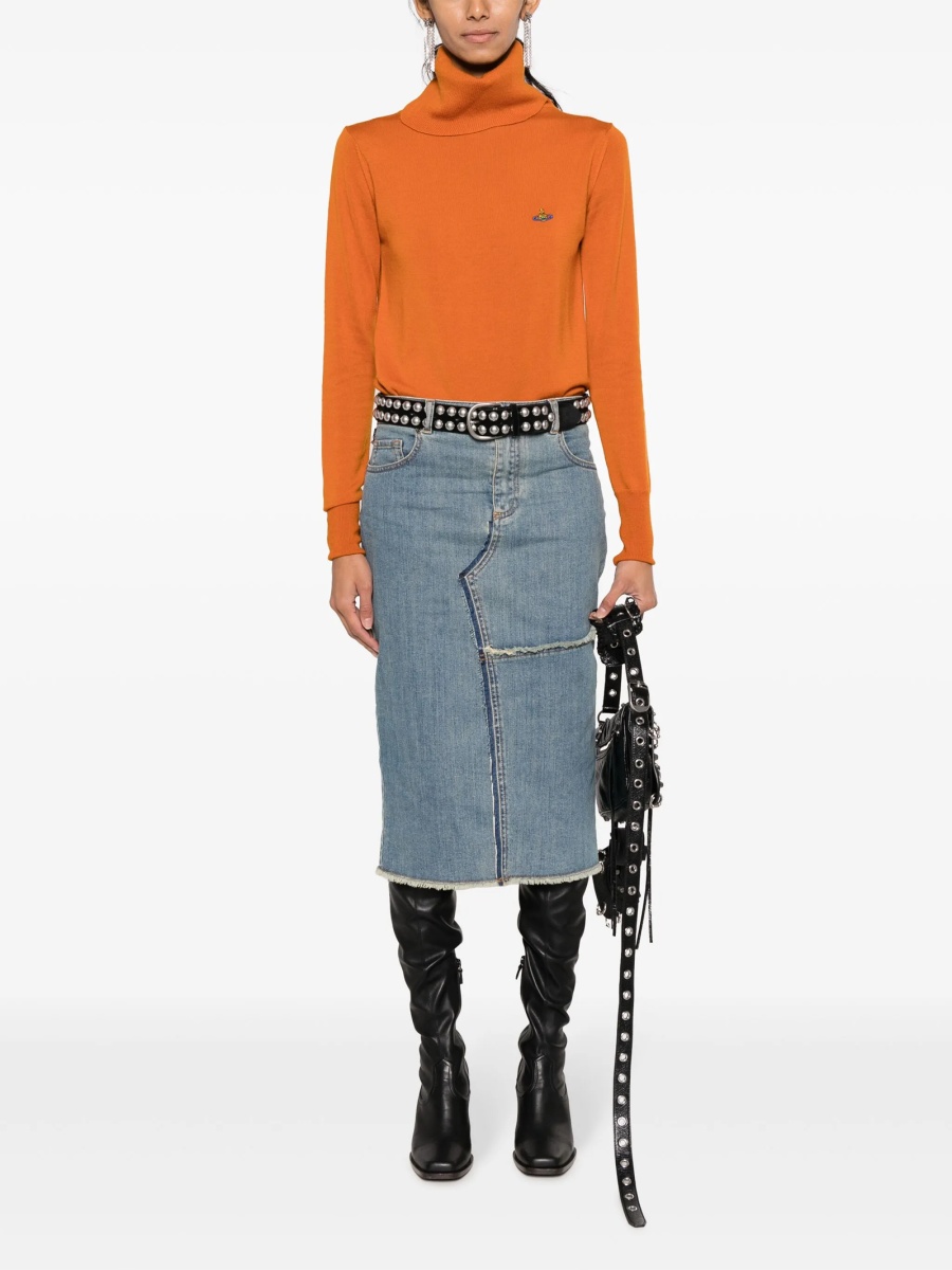 Pulover tricotat Vivienne Westwood portocaliu - Img 2