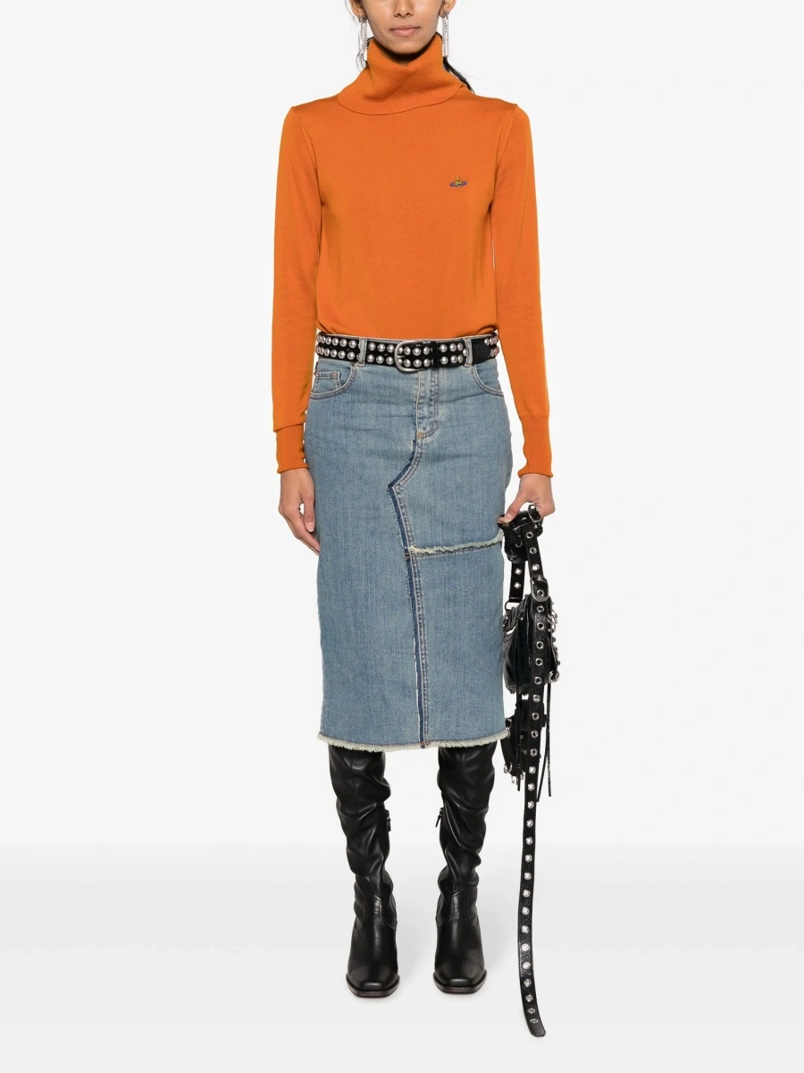 Pulover tricotat Vivienne Westwood portocaliu - Img 2