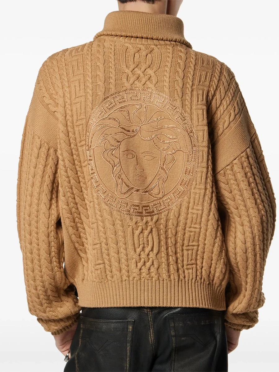 Pulover Versace bej din lana - Img 6