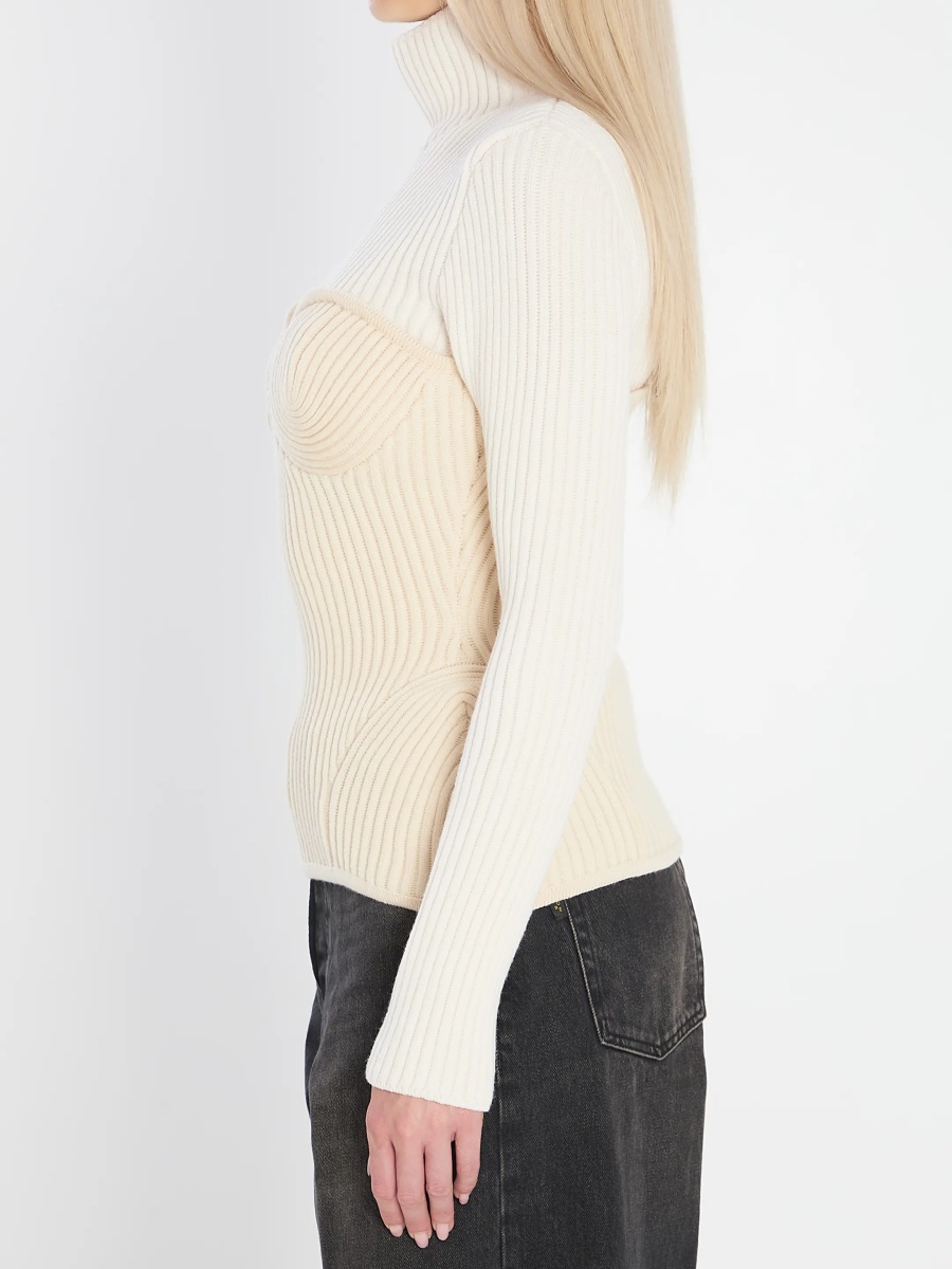 Ribbed Knit Pullover - Img 3