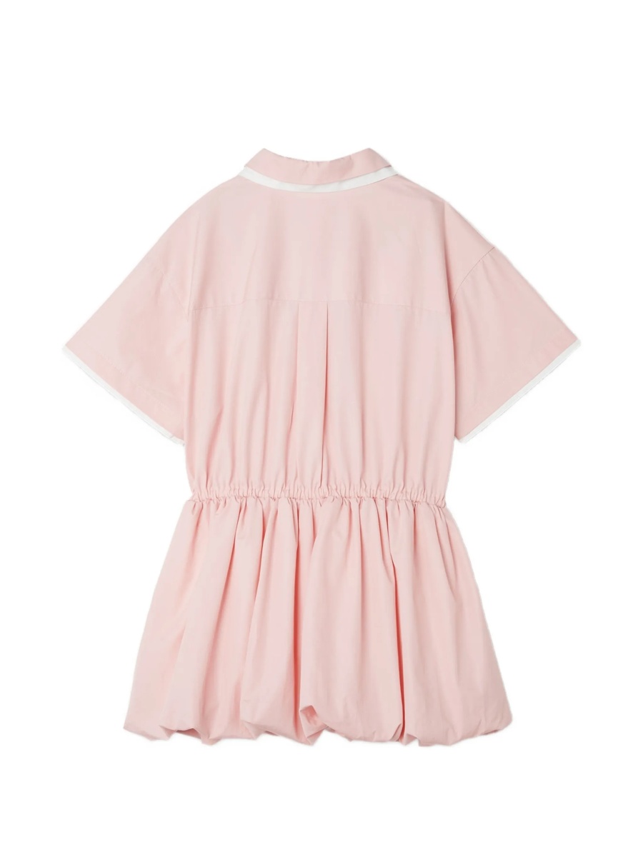 Rochie casual Fendi roz din polyester si bumbac - Img 2