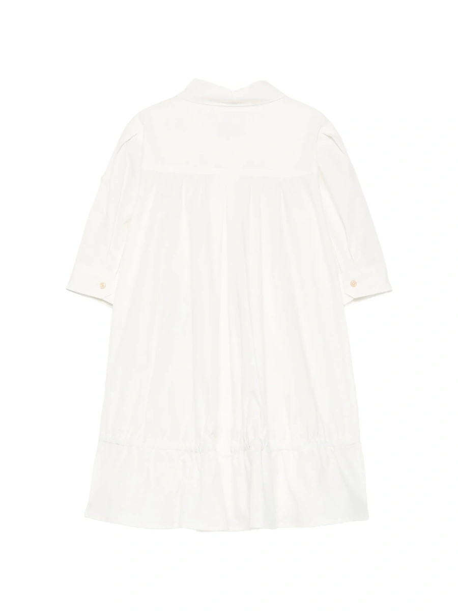 Rochie casual Moncler alba din bumbac - Img 2