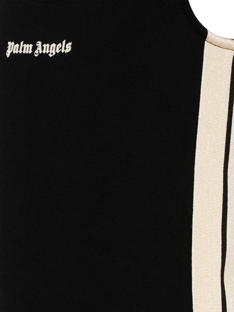 Rochie casual Palm Angels neagra din vascoza - Img 3