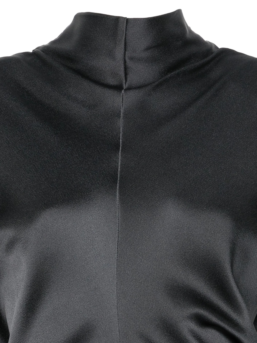 Rochie de ocazie FEDERICA TOSI gri din vascoza si polyester - Img 3