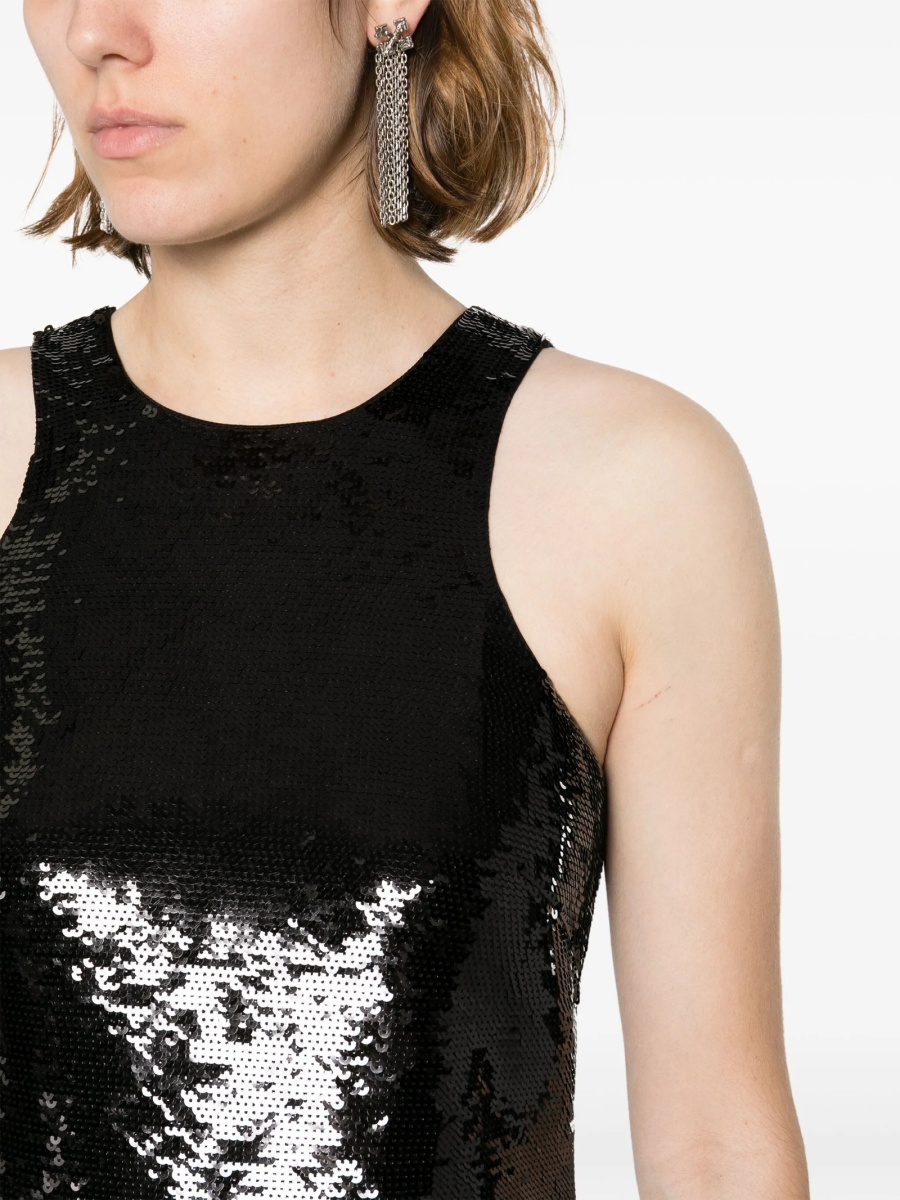 Rochie de ocazie Michael Kors neagra din poliester reciclat - Img 5