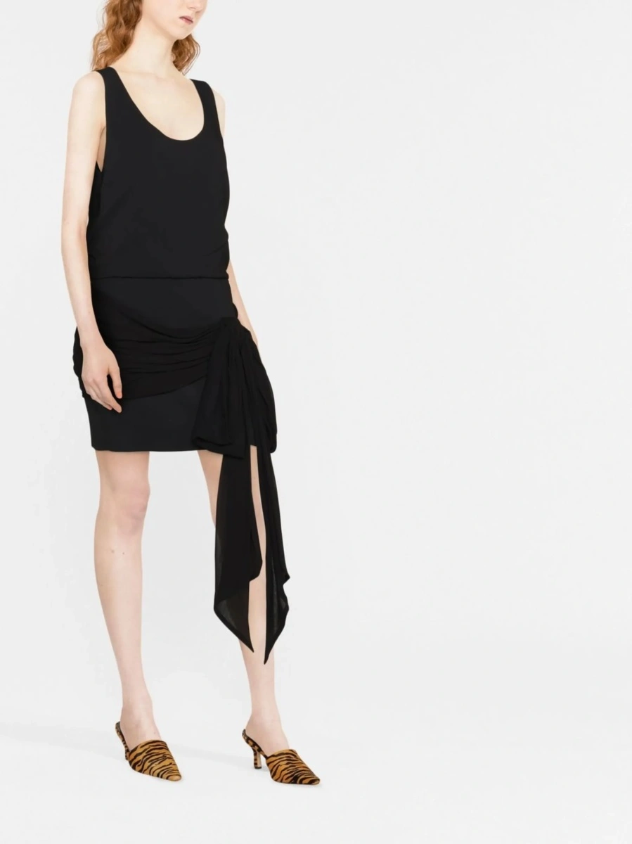 Rochie de ocazie Philosophy neagra din vascoza si spandex/elastan - Img 2