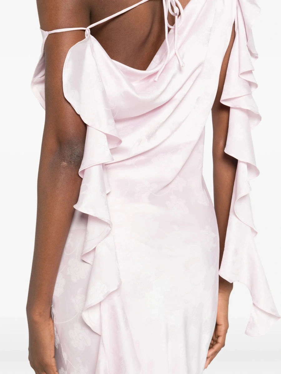 Rochie de ocazie ROTATE Birger Christensen roz din polyester si spandex/elastan - Img 5