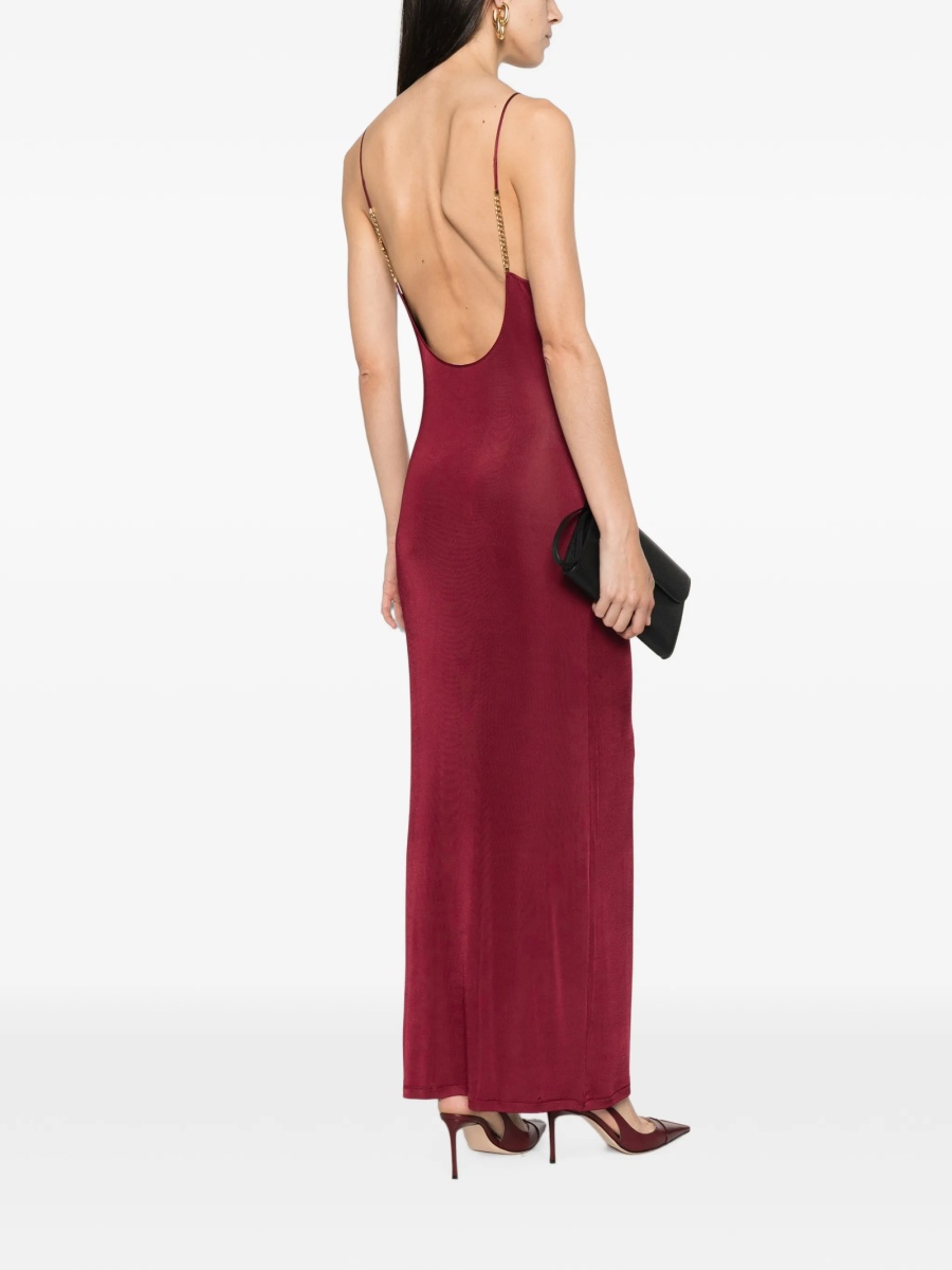 Rochie de seara Saint Laurent rosie din elastan si vascoza - Img 2