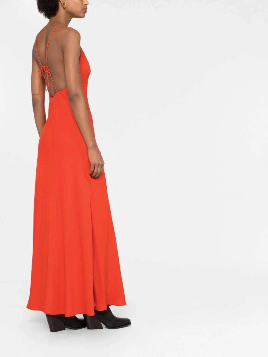 Rochie de seara Stella McCartney rosie din spandex/elastan si vascoza - Img 4